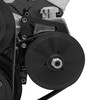 Small Block Chevy long Water Pump Deluxe Power Steering Bracket, Black
