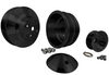 Small Block Chevy Long Water Pump Performance Ratio Serpentine Pulley Kit - Double Groove
