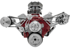 Big Block Chevy Outward Mount Serpentine Conversion w/ AC, Clear