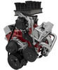 Big Block Chevy Serpentine Conversion Inward Mount Ultra; Standard Rotation Short Water Pump, Black