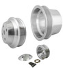 Big Block Chevy Mid-Performance Serpentine Pulley Kit for Long Water Pumps (1V), Clear
