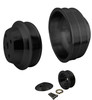 Big Block Chevy High Flow Serpentine Pulley Kit for Long Water Pumps (2V Crank, 1V WP), Black