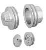 Big Block Chevy Performance Ratio V-Belt Pulley Kit (2V), Clear