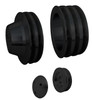Big Block Chevy Performance Ratio V-Belt Pulley Kit for Short Water Pumps (3V Crank, 2V WP), Black
