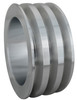 Big Block Chevy V-Belt Crankshaft Pulley for Short Water Pumps, 3V, Clear