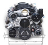 Chevy LS All Inclusive Narrow Mount Serpentine System, Dimensions