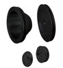 Chevy 348-409 c.i. V-Belt Pulley Kit - Single Groove, Black