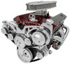 Chevy Small Block All Inclusive Style Track Serpentine System for 1963-'82 Corvettes - No AC, Clear