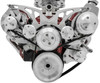 Chevy Small Block All Inclusive Style Track Serpentine System for 1963-'82 Corvettes - No AC, Clear