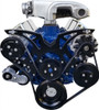 Small Block Ford 5.0L Style Track Custom Series All Inclusive Serpentine System (Reverse Rotation), Black