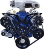 Small Block Ford 5.0L Style Track Custom Series All Inclusive Serpentine System (Reverse Rotation), Black