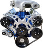 Small Block Ford 5.0L Style Track Custom Series All Inclusive Serpentine System (Reverse Rotation), Silver