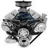 Small Block Ford Pro-Track All Inclusive Serpentine System, Non AC, Black Onyx