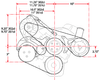 Small Block Ford Ultra Mid-Mount Serpentine Conversion Kit, Dimensions