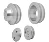 Small Block Ford Performance Ratio V-Belt Pulley Kit (2V) [1969+], Clear