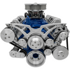 Ford 351 Cleveland All Inclusive Style Track Serpentine System w/ AC, Clear