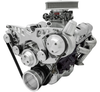 Small Block Chrysler All Inclusive Pro-Track Serpentine System - No AC, Clear, Right