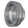 Chrysler High Flow V-Belt Crankshaft Pulley (2V), Clear, Angle