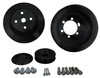 Small Block Chrysler High Flow V-Belt Pulley Kit (2V), Black