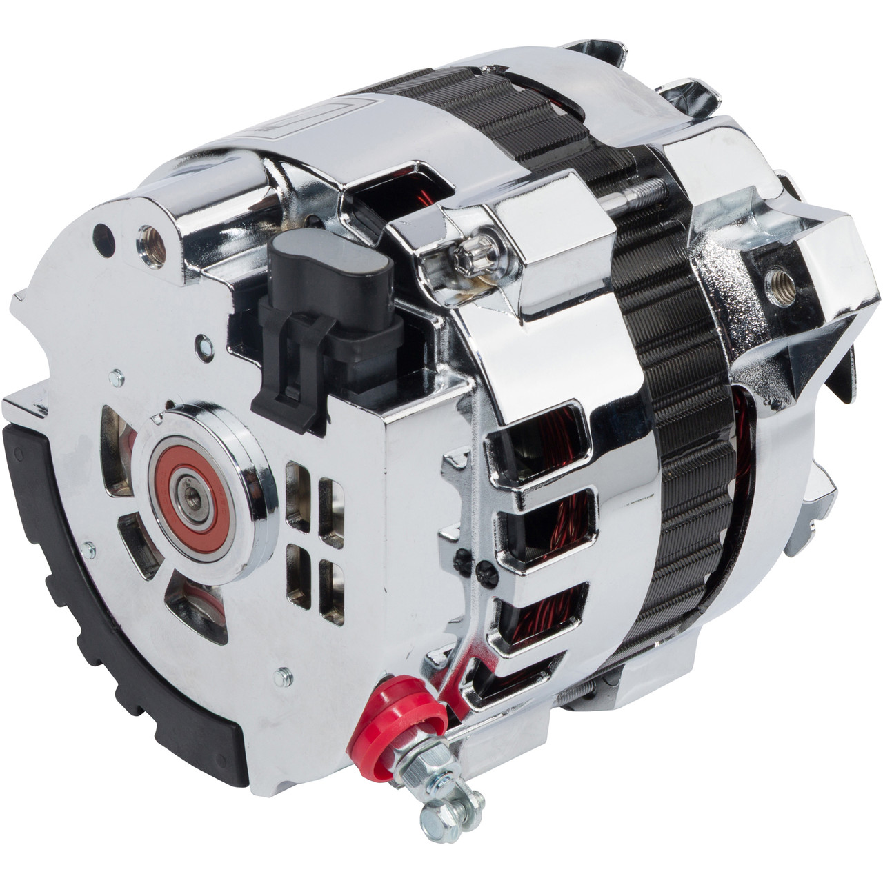パワーマスター社製 クロームオルタネーター100AMP インパラ等 パワーマスターオルタネータークローム100Aインパラシボレー パワー