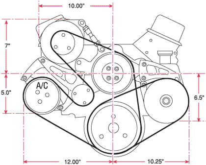 Chevy Small Block Long Water Pump Sport Track March Performance