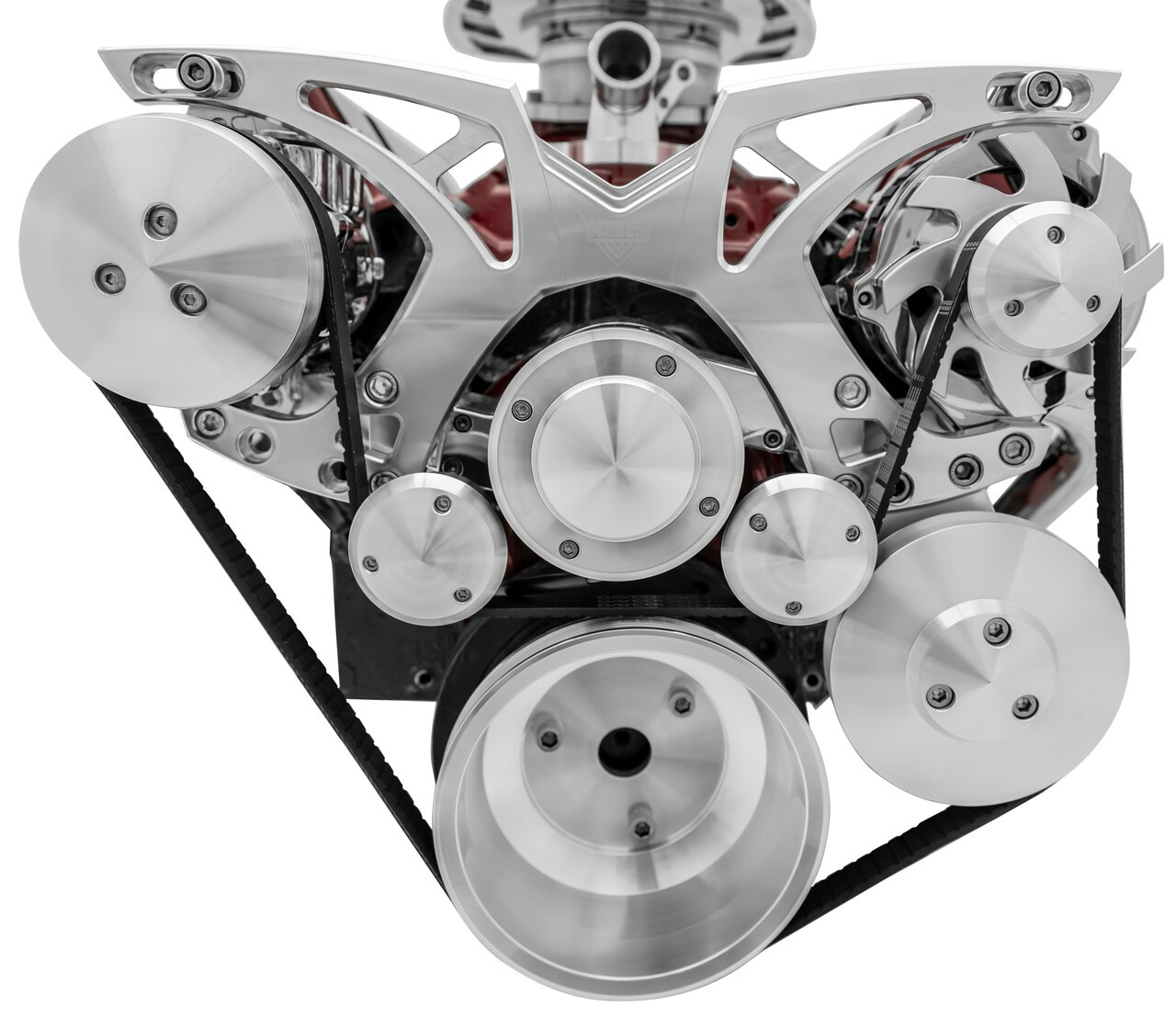 BBC Serpentine Pulley Kit Electric Water Pump 454 Big Block Chevy A/C AC