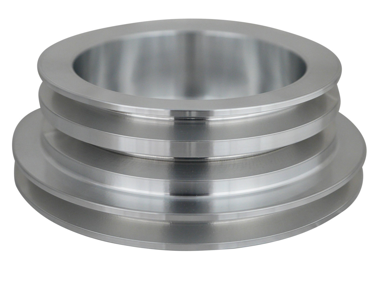 Buick Big Block 400 430 455 Aluminum Crank Pulley - V-Belt Style, Polished Billet, Front Mount