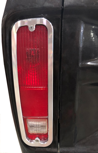 1967 - 1972 Ford Truck Tail Light Bezel, Polished, Mounted
