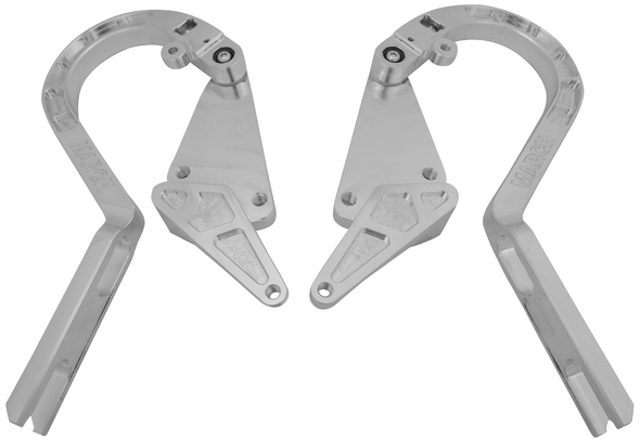 1967 - 1969 Chevy Camaro Adjustable Trunk Hinges, Clear