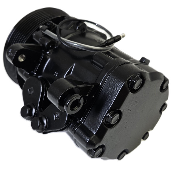 Ultra Series Sanden 7176 / SD-7 Air Conditioning Compressor Black Finish with 8 Groove Clutch, Back Ultra Series Sanden 7176 / SD-7 Air Conditioning Compressor Black Finish with 8 Groove Clutch, Back