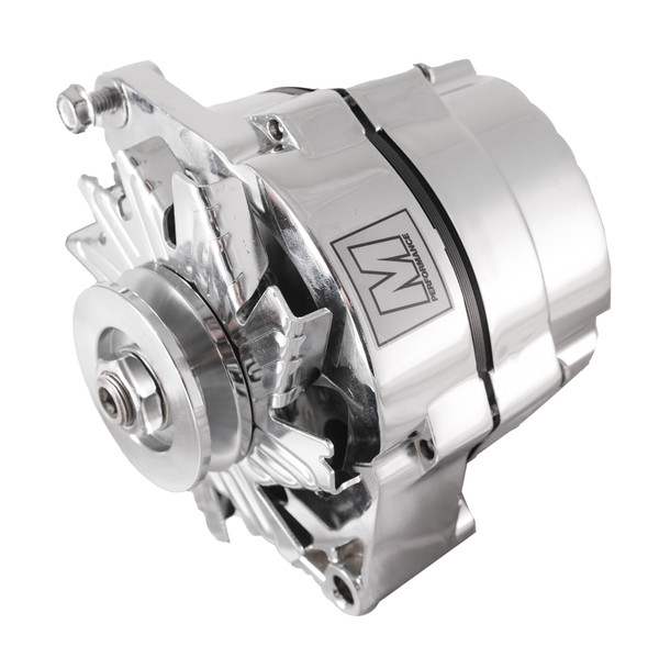 Ultra Series GM 10SI Alternator, 140 Amp 1 Wire Chrome Finish, Face Ultra Series GM 10SI Alternator, 140 Amp 1 Wire Chrome Finish, Face
