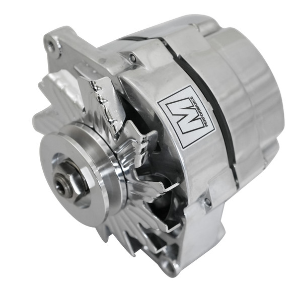 Ultra Series GM 10SI Alternator, 140 Amp 1 Wire Polished, Face Ultra Series GM 10SI Alternator, 140 Amp 1 Wire Polished, Face