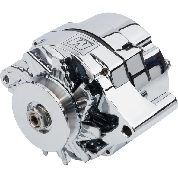 Ultra Series Ford 1G Alternator, 100 Amp 1 Wire Chrome Finish