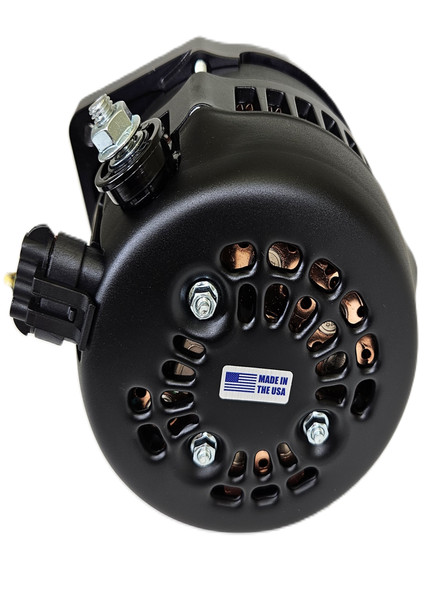 GM CS130 Alternator, 320 AMP 1 Wire Black Finish, Back GM CS130 Alternator, 320 AMP 1 Wire Black Finish, Back