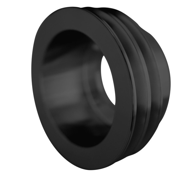 Small Block Ford Crankshaft Pulley, Black, Side Small Block Ford Crankshaft Pulley, Black, Side