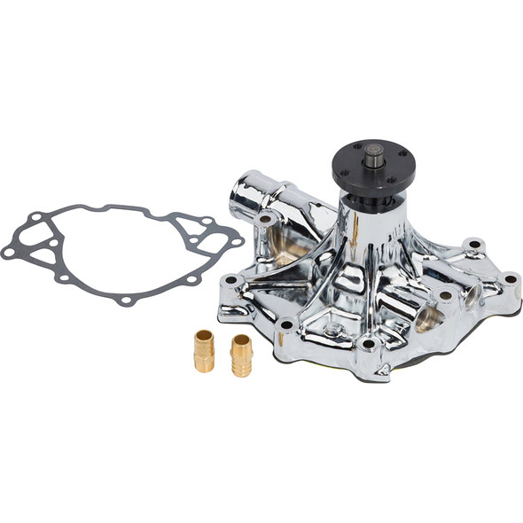 March Ultra Series Small Block Ford Reverse Rotation 5.0L Water Pump (Chrome)