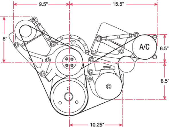 Small Block Chevy Ultra 2 Alternator Only Serpentine System