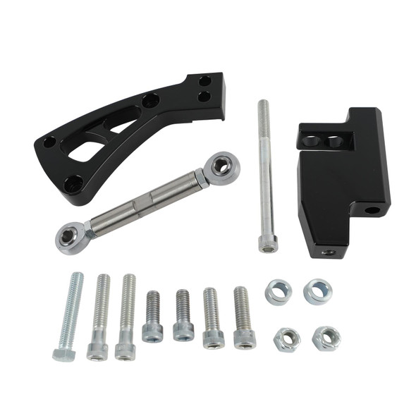 Small Block Chevy AC Bracket - LWP - 508 AC - Driver's Side, Black
