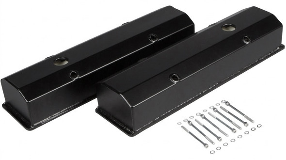 Small Block Chevy Fabricated Valve Covers, Black