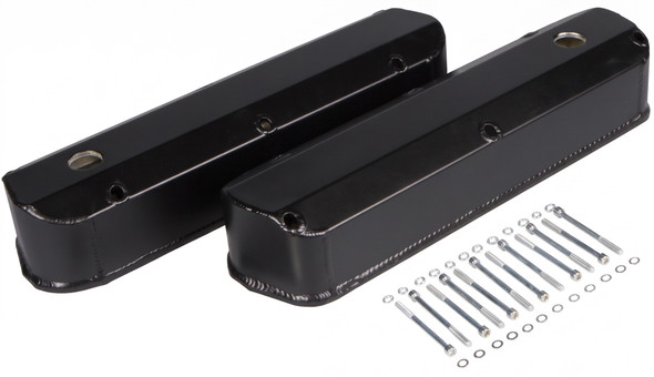 Small Block Ford Fabricated Valve Covers, Black