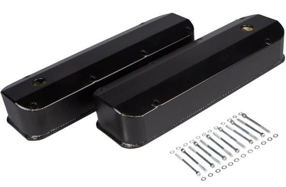 Big Block Ford Fabricated Valve Covers, Black