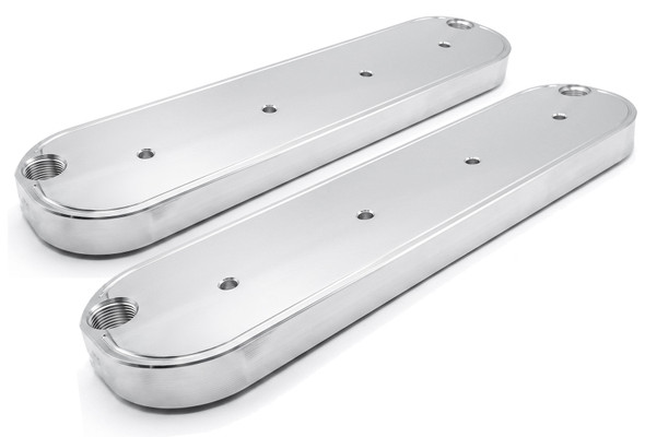 Chevy LS Billet Valve Covers - Clear Cerakote, Pair