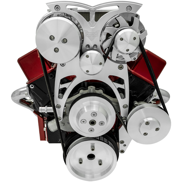 Big Block Chevy Street Rod Style Track All Inclusive Serpentine System
