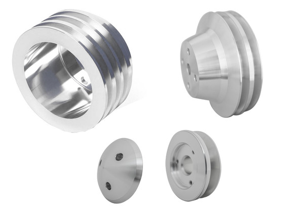 Big Block Chevy High Flow V-Belt Pulley Kit for Long Water Pumps Big Block Chevy High Flow V-Belt Pulley Kit for Long Water Pumps