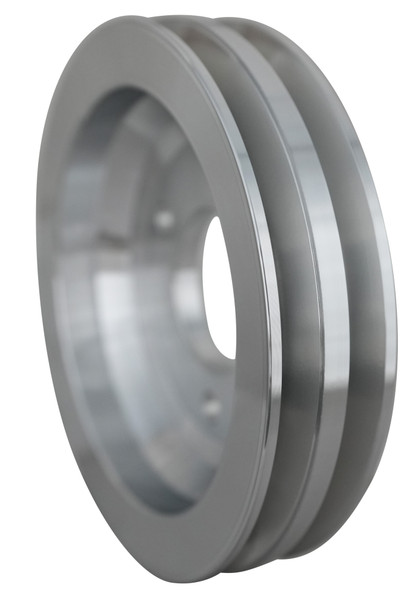 Big Block Chevy High Flow Crankshaft V-Belt Pulley, 2V, Clear