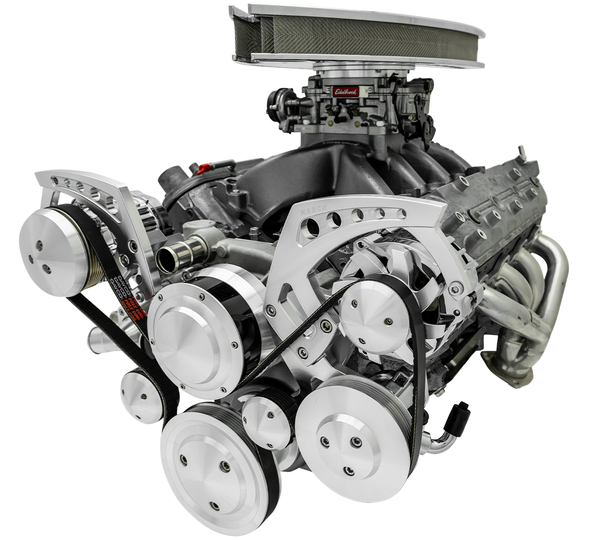 Chevy LS All Inclusive Revolver Serpentine System w/ AC, Clear