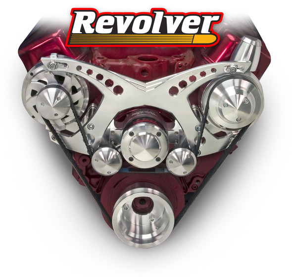 Chevy Small Block All Inclusive Revolver Serpentine System for Electric Water Pumps - No AC