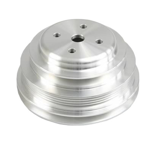 1985 - 1987 Chevy Small Block Serpentine Water Pump Pulley, Clear