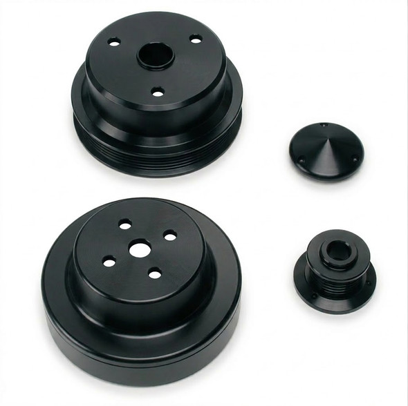1996 - 1997 Chevy Trucks Power & Amp Series Serpentine Pulley Kit, Black