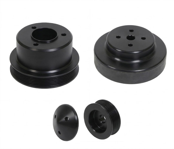 1988 - 1997 Chevy Truck Big Block Power & Amp Series Pulley Kit, Black